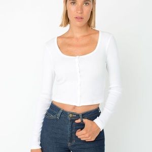 American Apparel white coton top size S